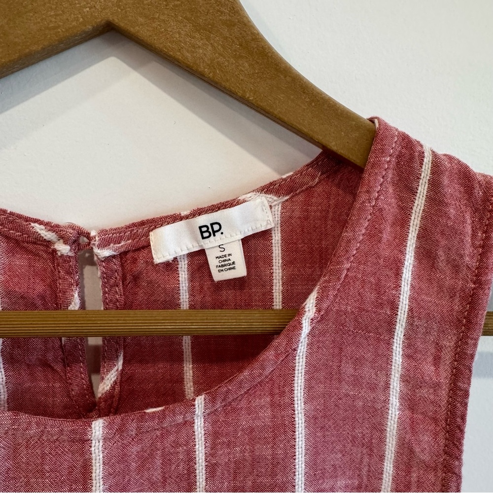 Revolve BP Pink Asymmetrical Ruffled Tank Top - Picture 2 of 4
